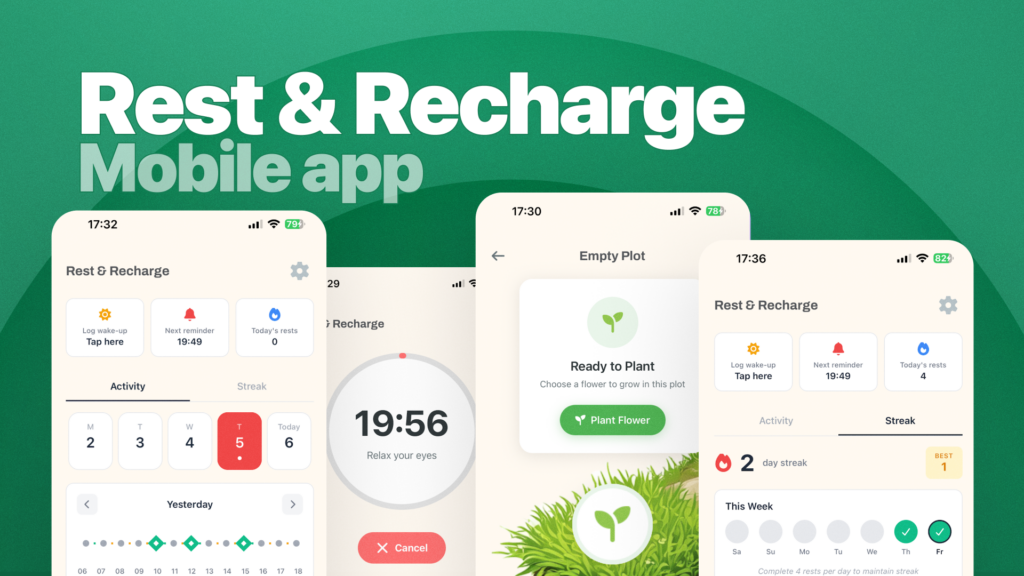 Rest & Recharge rest tracking app